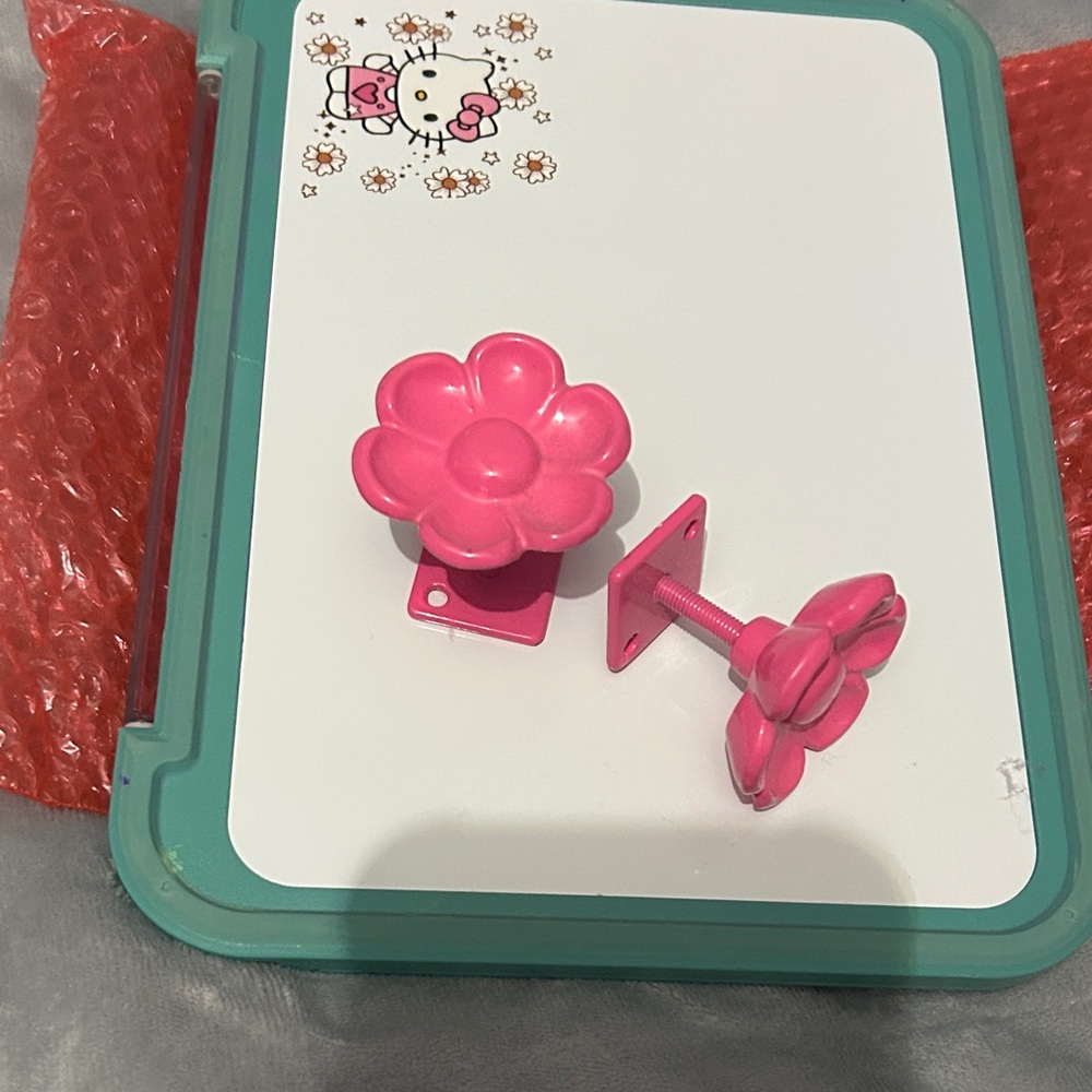 Pink Flower Kids Knob